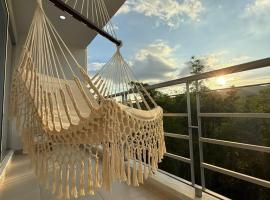 Apartamento con piscina y Aire Acondicionado en Anapoima centro: Anapoima'da bir otel