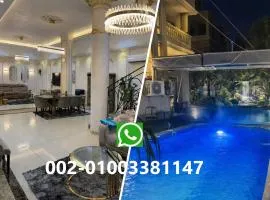 modern villa with coverable warm pool sheik zayed compound