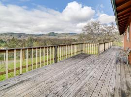 30-Acre Witter Springs Ranch with Barn and Views!, hotel in Upper Lake