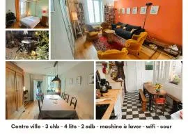 Maison 7 pers coeur de chtx cour wifi