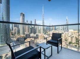 Marcopolo - Signature High-Floor Apartment Facing Burj Khalifa: Sabkhah şehrinde bir otel