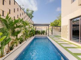 3BR Private Pool Villa in Sharjah - Bali Inspired - BBQ Pit - 3WC, Hotel in Schardscha