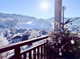 L'Ouralou-Vue Panoramique au centre des Gets, ubytov&aacute;n&iacute; s možnost&iacute; vlastn&iacute;ho stravov&aacute;n&iacute; v destinaci Les Gets