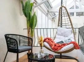 Loft Art Déco Terrasse Verrière Clim Lit king size