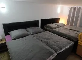 100 qm Apartment,WLAN, TV free Parking,24 h check-in, ,full kitchen,Untergeschoss ,3 Schlafzimmer -Wohnzimmer integriert