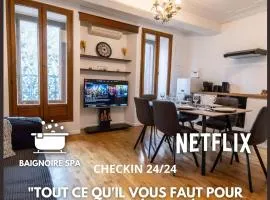 Art Déco et Spa Vue Gassendi King Size Clim