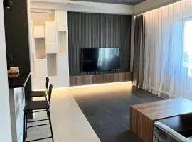 Luminous Modern Apartment King Bed & High-Speed Wi-Fi