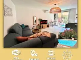 Le Ernest - Parking inclus, jardin privé et piscine