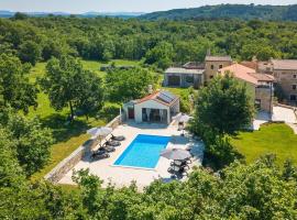 Family Casa Ida with pool and grill in Groznjan, Hotel in Makovci