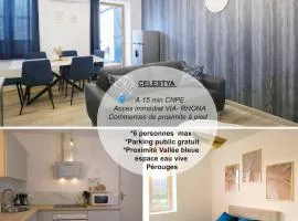 Le Celestya, confort au bord du rhône avec terrasse