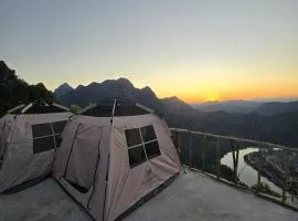 Camp above the clouds in Nong khiaw