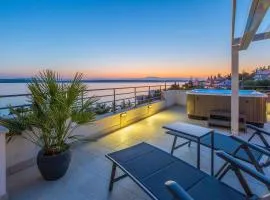 Atemberaubendes Apartment nur 100 Meter zum Strand mit Sauna, Rooftop, Meerblick