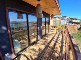 cabaña con vista al río