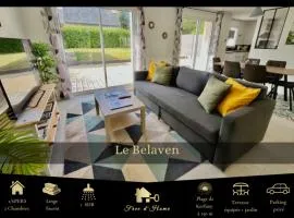 Le Belaven, Neuf, Cosy, Terrasse, jardin, Kerfany Plage, 1 à 6 pers
