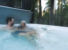 Inside Yosemite Forest Cabin w Hot Tub & AC
