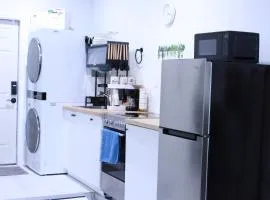 Entire studio with full kitchen and in-unit laundry