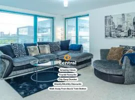 City Quay by CENTRAL SERVICED APARTMENTS - 2 Bedroom - City Quay Views - Walk Into the City Centre - Smart TVs in All Rooms - We are your Short Term Stay Specialists in Dundee - Get in touch to book your stay - CENTRAL SHORT LETS Dundee