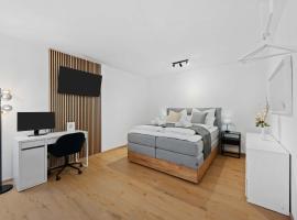 M&G Studio für 3 mit Parkplatz, Küche, Arbeitsplatz, hotel v destinaci Neu-Ulm