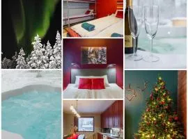 Villa Aurora Ounas - jacuzzi & sauna, next to ski center