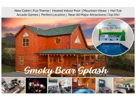 Smoky Bear Splash Top Rated Private Pool Cabin with Hot Tub, Mtn Views, Arcade Games, Excellent Location