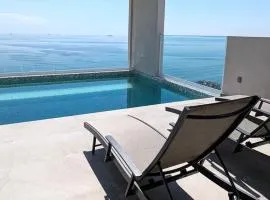DEPTO PALMAS VIP Depa frente al mar con alberca y estacionamiento Roof vip