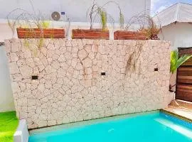 Stunning Private 8 sleeper Villa with private plunge Pool, Wi-Fi, AC TV 90m Paje Beach Zanzibar