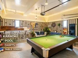 カラオケ ビリヤード 卓球 ダーツ バーベキュー 4寝室8ベッド16名可 読谷村 沖縄中部