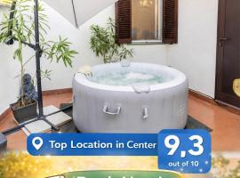 Zen Jacuzzi Retreat mit Terrasse Garage und 24 7 Check in Netflix und Disney Plus, hotel in Casale Monferrato