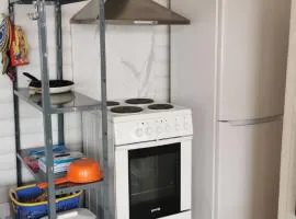 Saunamökki järven rannalla