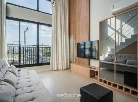 Loft Completo a 290 m da Praia COE0202