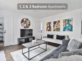 250 METERS to METRO BERRI UQAM - Spacious fully equipped APARTMENTS - 1 FREE PARKING per unit - in-unit Washer & Dryer - fully stocked KITCHEN - WORKSPACE PROVIDED - FAST WIFI - 5 minute walk to the FAMOUS ST CATHERINE & ST DENIS STREET