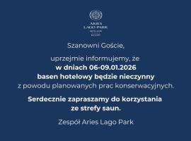 Aries Lago Park Hotel & SPA, Mazury，奧爾什蒂內克的飯店