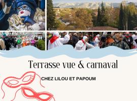 Terrasse, vue & Parking - Carnaval à pied, hotel i Limoux