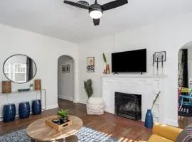 Colorful waterside home