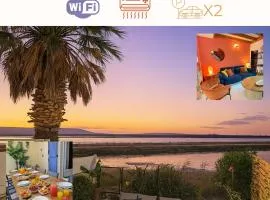 Le Doux Rivage avec Vue Lagune Nature Plage à Pied Clim Parking Prive