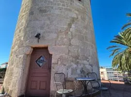 A medieval windmill tower in the heart of old town with magnificent view