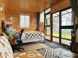 Farm stay cabin in the woods