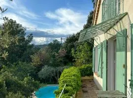 Provençal House With Pool And Views Over Claviers