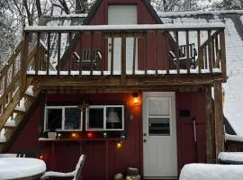 Waterfront A- Frame with Dock, Canoe + Kayaks