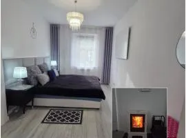 Apartament z kominkiem RetroGlam