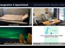 Cheap Apartment near airport with included parking, washer and dryer Always Ready Finhaugveien 5, hotel en Evenesmarkja