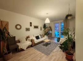 Boho style apartment with garage and large terrace