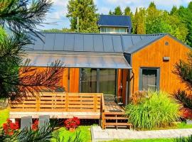 Domki u Łosia Bieszczady & Sauna, lomam&ouml;kki kohteessa Polańczyk
