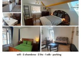 Appart 2 chambres terrasse privée wifi Levroux – hotel w mieście Levroux