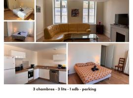 Bel appart neuf 6 pers Ecueille Centre, hotel a Écueillé
