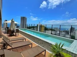 Carnaval! Varanda, Rooftop, Piscina, Mar e Academia