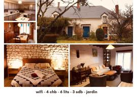 Maison familiale jardin wifi 17km Beauval, Hotel in Villentrois