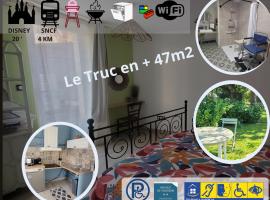 Le Truc en plus, accessibles PMR, appartement 45 m2 mitoyen dans une maison avec un autre appartement โรงแรมในGuérard