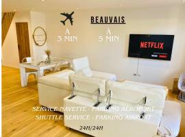 Kay DouDou 60m2 - 5 min A&eacute;roport - Shuttle Service Navette - R&eacute;servation Parking, villa en Bonlier