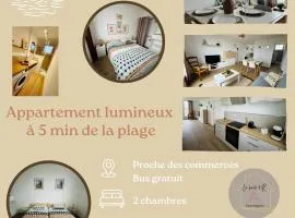Appartement lumineux et calme Plage et commerces
